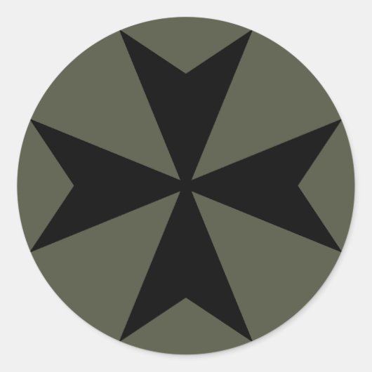 スコープキャップステッカー、マルチーズクロス – スタイル2 ラウンドシール (正面)
