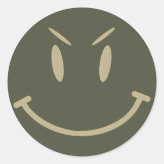 スコープキャップステッカー、悪顔、スタイル2 ラウンドシール