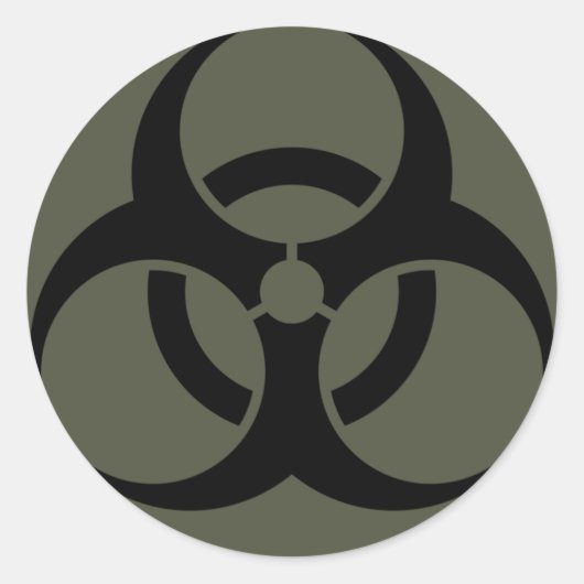 スコープキャップステッカー、生物学的災害［有害物質］（黒） ラウンドシール (正面)