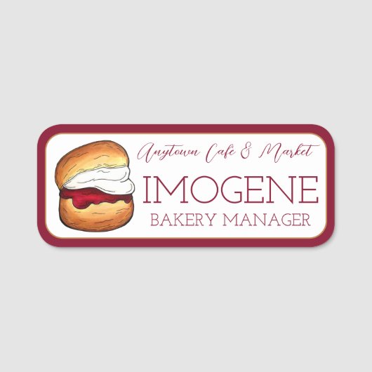 スコーンクリームジャムカフェアフタヌーンティールームベーカリー 名札 (正面)