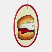 スコーンクロッテッドクリームジャム茶ショップブリティッシュフード セラミックオーナメント (右)