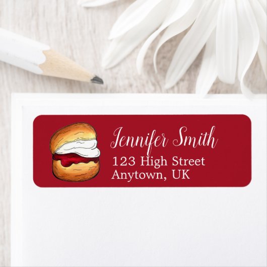 スコーンクロテッドクリームジャムティーショップカフェベーカリー ラベル (インサイチュ)