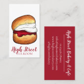 スコーンクロテッドクリームジャムティーショップカフェベーカリー 名刺 (正面/裏面)