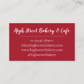 スコーンクロテッドクリームジャムティーショップカフェベーカリー 名刺 (裏面)