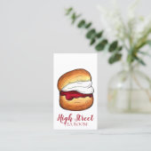 スコーンクロテッドクリームジャムティーショップカフェベーカリー 名刺 (スタンド正面)