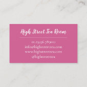 スコーンクロテッドクリームジャムティーショップカフェベーカリー 名刺 (裏面)