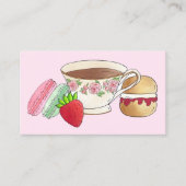 スコーンクロテッドクリームジャムティーショップカフェベーカリー 名刺 (正面)