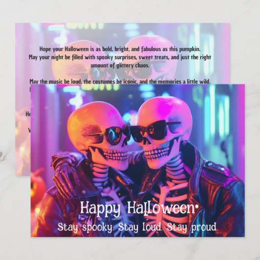 🌈🎃スゴかっこいいLGBTカード 招待状 (正面/裏面)