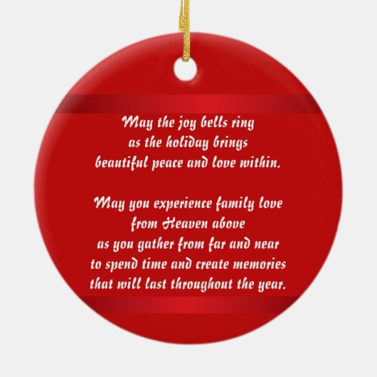 スザンヌエリザベスクリスマスコレクションホリデー セラミックオーナメント (裏面)