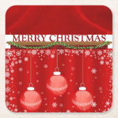 スザンヌエリザベスクリスマスコレクション スクエアペーパーコースター (正面)