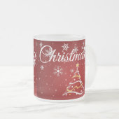 スザンヌエリザベスクリスマスコレクション –  フロストグラスマグカップ (正面右)
