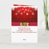 スザンヌ・エリザベス クリスマスコレクション - シーズンカード (裏面)