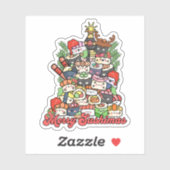 スシマメリースすしクリスマス シール (シート)