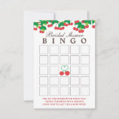 スシンプルイートさくらんぼブライダルシャワービンゴカード 招待状 (正面)