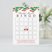 スシンプルイートさくらんぼブライダルシャワービンゴカード 招待状 (スタンド正面)