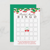 スシンプルイートさくらんぼブライダルシャワービンゴカード 招待状 (正面/裏面)