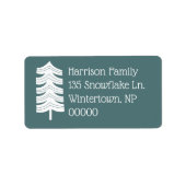 スシンプルカンジナビアのクリスマスツリー ラベル (正面)