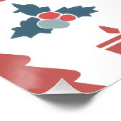 スシンプルカンジナビアのクリスマスパターン ポスター (コーナー)