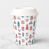 スシンプルカンジナビアのクリスマスパターン 紙コップ (裏面)