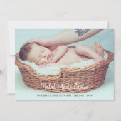 スシンプルクリエレガントプト生まれたばかりのベビーミニマリストシック 案内状 (正面)