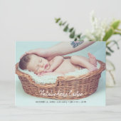 スシンプルクリエレガントプト生まれたばかりのベビーミニマリストシック 案内状 (スタンド正面)