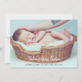 スシンプルクリエレガントプト生まれたばかりのベビーミニマリストシック 案内状