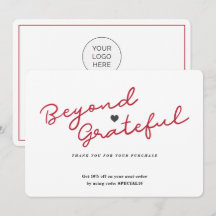 スシンプルクリプトとハート – ビジネスサンキューカード