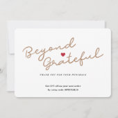 スシンプルクリプトとハート – ビジネスサンキューカード サンキューカード (正面)