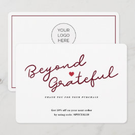 スシンプルクリプトとハート – ビジネスサンキューカード サンキューカード