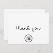 スシンプルクリプトビジネスロゴフラットサンキューカード サンキューカード (正面/裏面)
