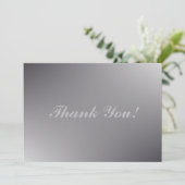 スシンプルクリプト-結婚の銀色のサンキューカード 招待状 (スタンド正面)