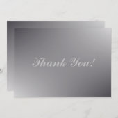 スシンプルクリプト-結婚の銀色のサンキューカード 招待状 (正面/裏面)