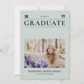 スシンプルセージ卒業写真の発表 案内状 (正面)