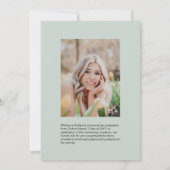 スシンプルセージ卒業写真の発表 案内状 (裏面)