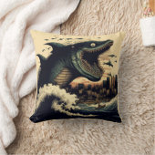 スシ熱狂するシャーク・アニメ攻撃型 クッション (ブランケット)