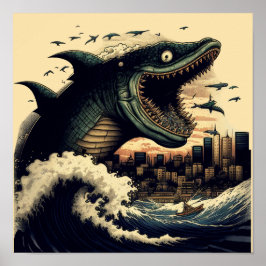 スシ熱狂するシャーク・アニメ攻撃型 ポスター