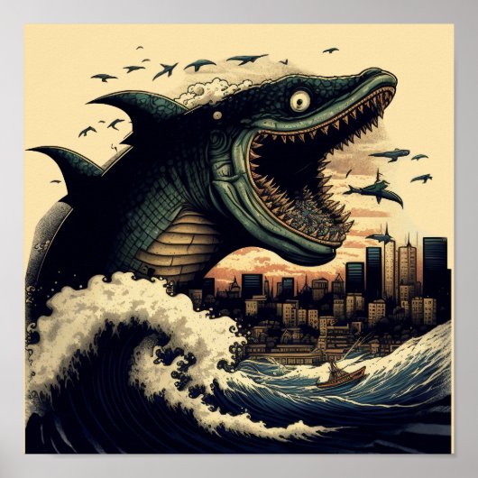 スシ熱狂するシャーク・アニメ攻撃型 ポスター (正面)