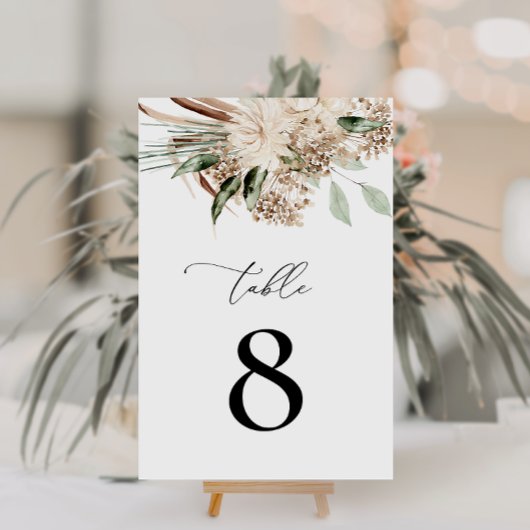 ススキとセージ・グリーン・フローラ結婚ズ テーブルナンバー