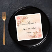 ススキの花がミセス・ミセス・ハート結婚ズ スタンダードカクテルナプキン