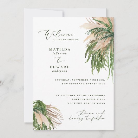 ススキの葉の自然な素朴なモダン葉 (正面)