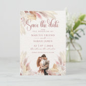 ススキ乾燥花模様 招待状 (スタンド正面)