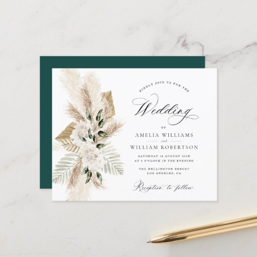 ススキ野花結婚緑 (正面/裏面インサイチュ)