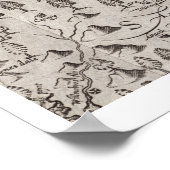 ススケハンノックウォリアー、バージニアの地図から詳細 ポスター (角)