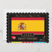 ススペインのペインに国旗とおめでと最高のうお正月 シーズンカード (正面)