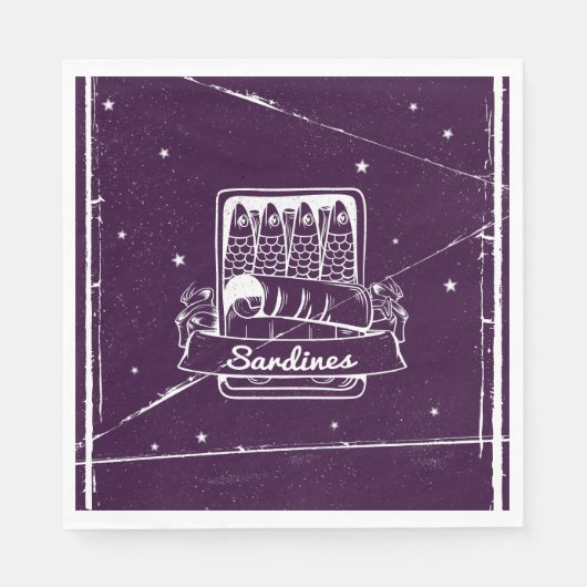 スズのイワシ動揺して スタンダードランチョンナプキン (正面)