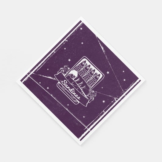 スズのイワシ動揺して スタンダードランチョンナプキン (角)