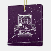 スズのイワシ動揺して セラミックオーナメント (左)