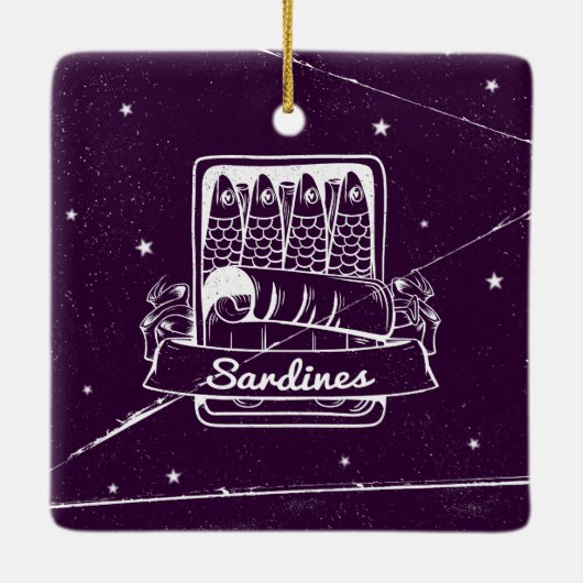 スズのイワシ動揺して セラミックオーナメント (裏面)
