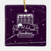 スズのイワシ動揺して セラミックオーナメント (正面)