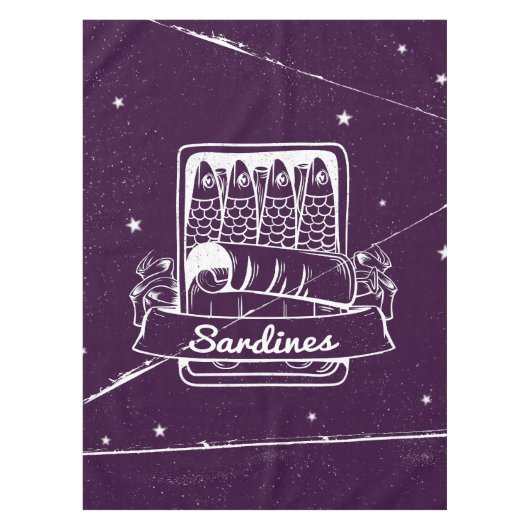 スズのイワシ動揺して テーブルクロス (正面)